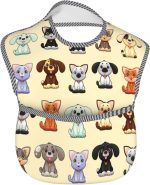 AVULZGD Waterproof Baby Bibs for Boy Girls Toddler Drool Eating With Food Catcher 6-18 Months - Image 2